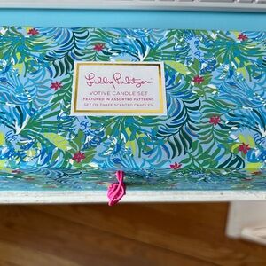 New Lilly Pulitzer Set of 3 Votive Candles 2.5 oz.